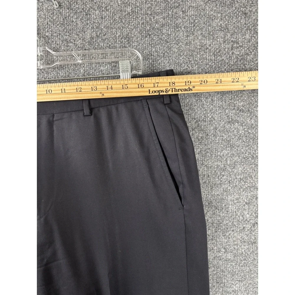 Brooks Brothers‎ Dress Pants Men 36x27 Navy Blue Wool Regent Flat Front Straight